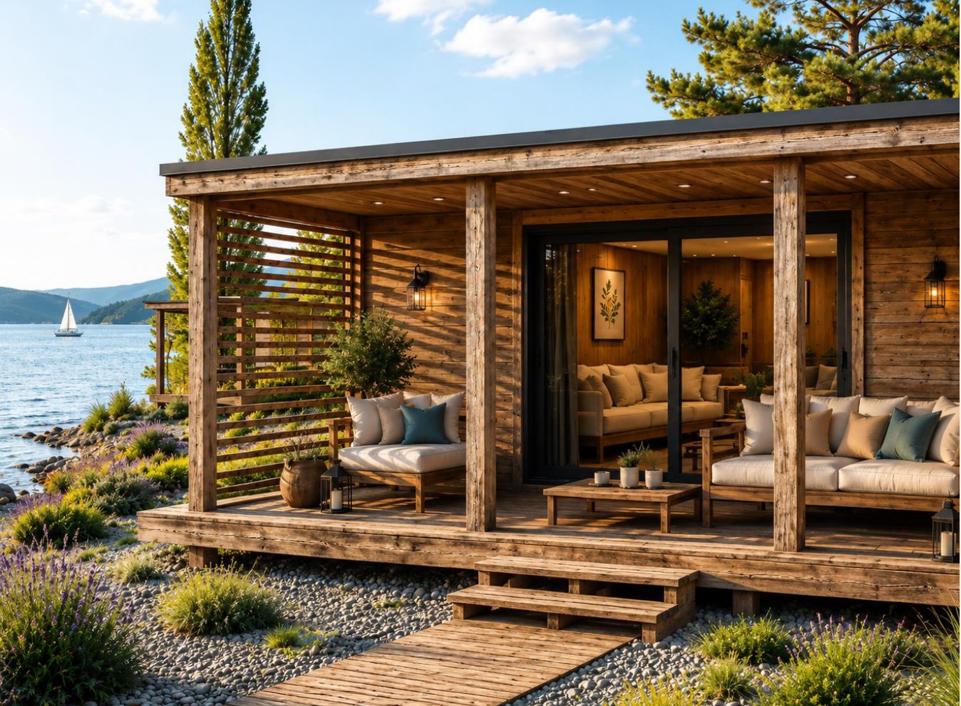 FOREST Horizon 500 - Lake House, Forest Horizon Thermowood prémium fa kerti ház garden office és vendégház funkcióval