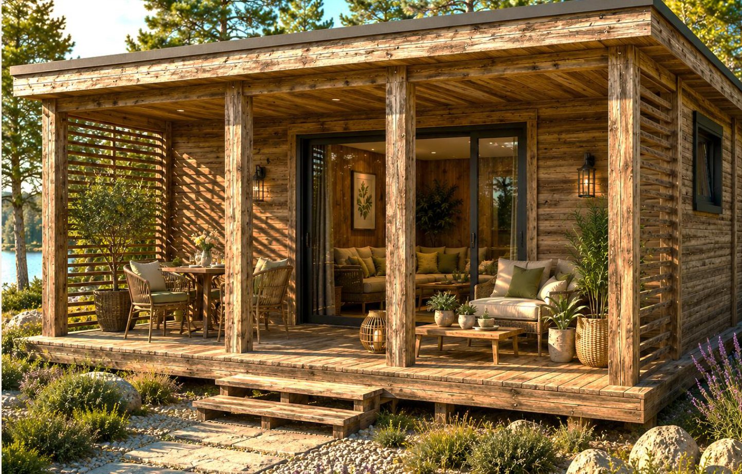 Forest Horizon 500, Forest Horizon Thermowood prémium fa kerti ház garden office és vendégház funkcióval