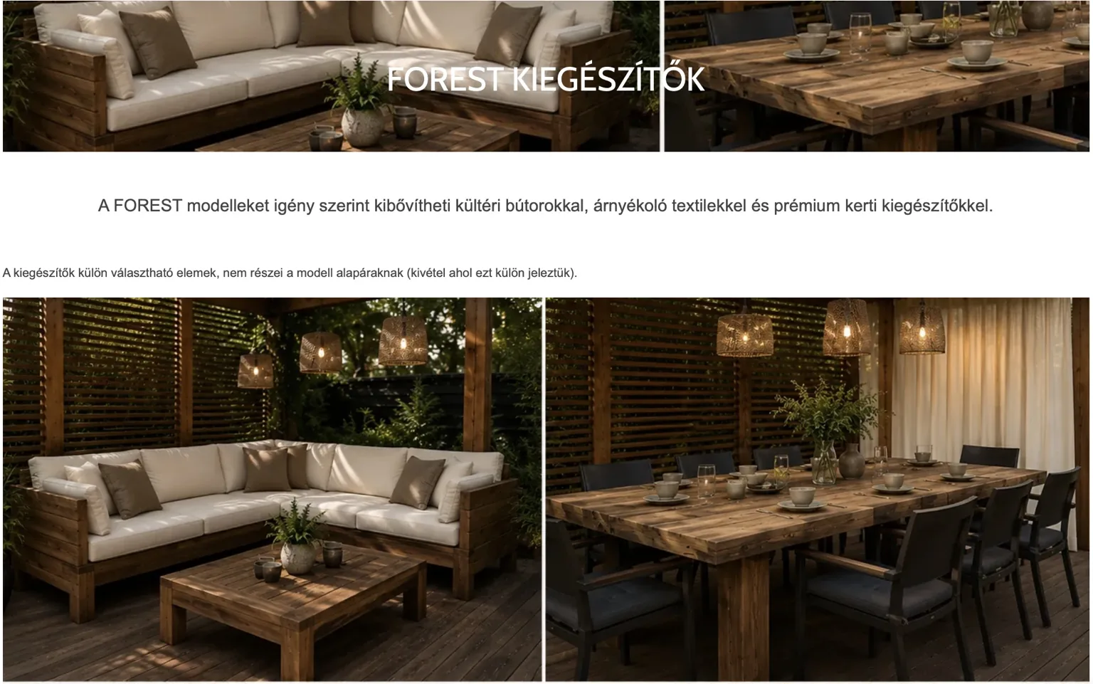forest fa kerti bútorok