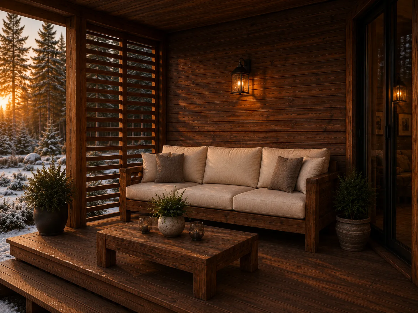 Forest Lodge 500 rusztikus Thermowood fa kerti vendégház természetes környezetben