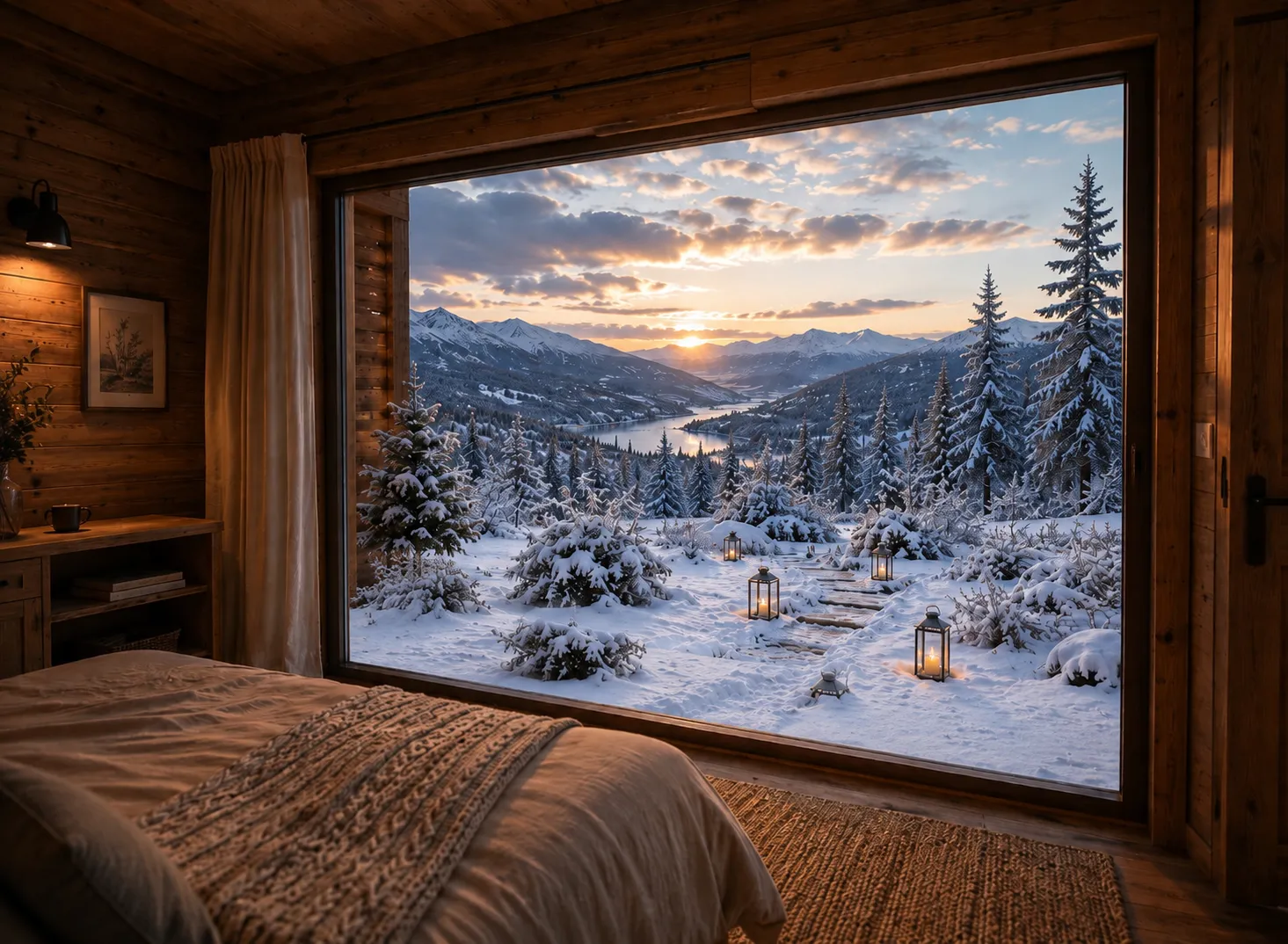 Forest Lodge 500 rusztikus Thermowood fa kerti vendégház természetes környezetben