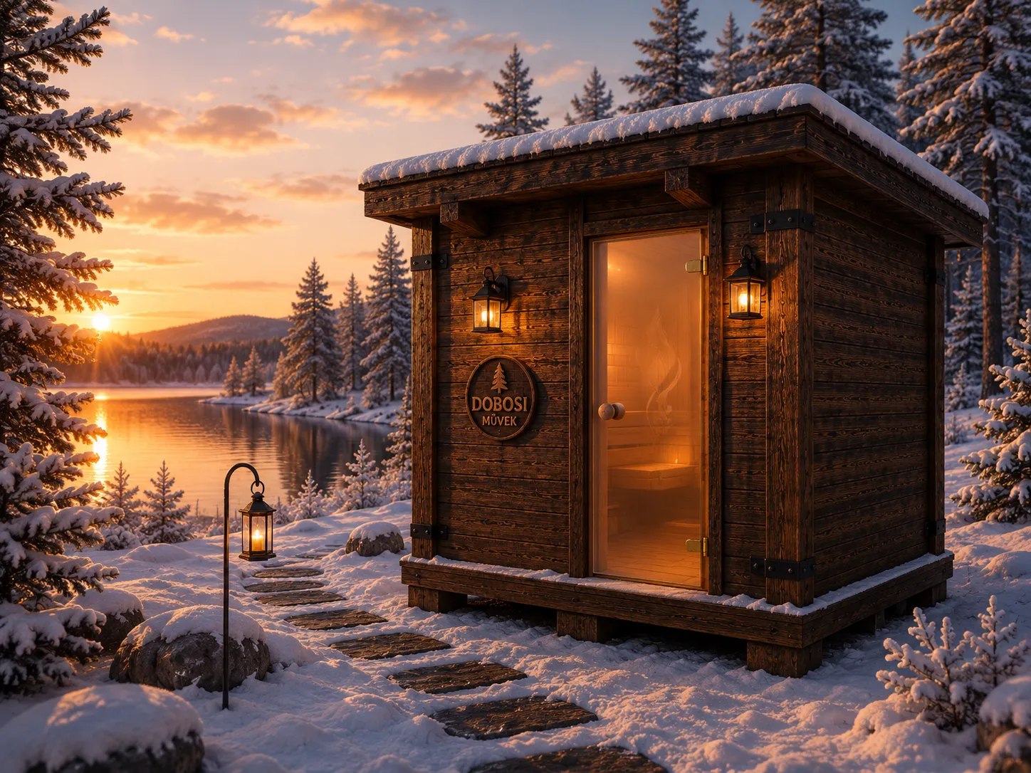 Forest Sauna prémium finn kültéri szauna Thermowood burkolattal