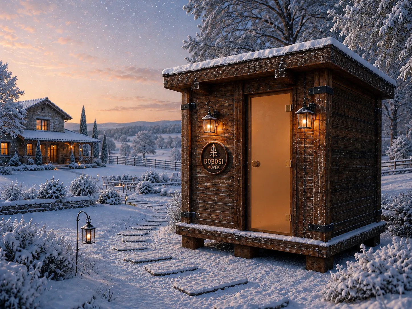 Forest Sauna prémium finn kültéri szauna Thermowood burkolattal