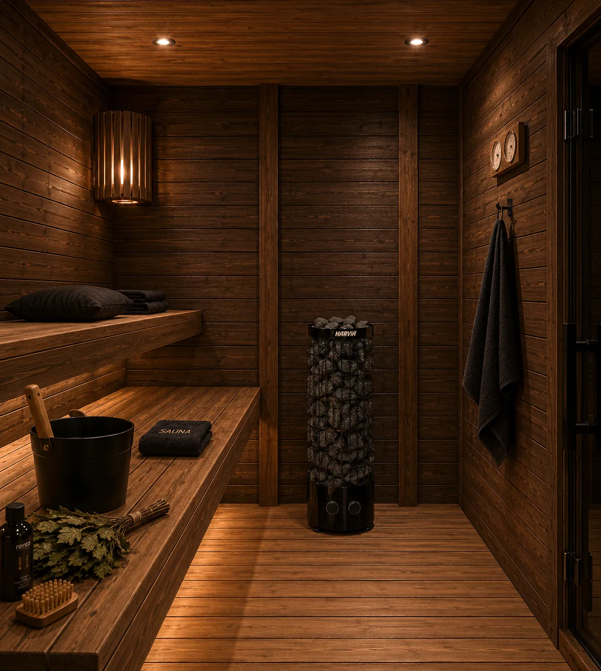 Forest Sauna prémium finn kültéri szauna Thermowood burkolattal