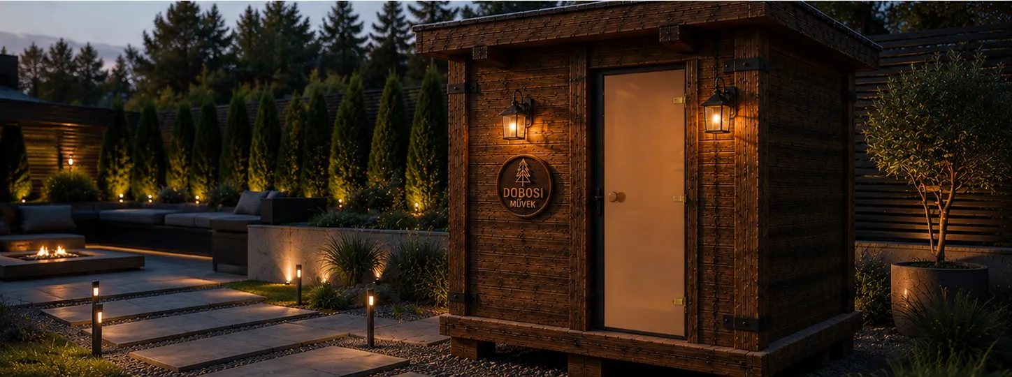 Forest Sauna prémium finn kültéri szauna Thermowood burkolattal